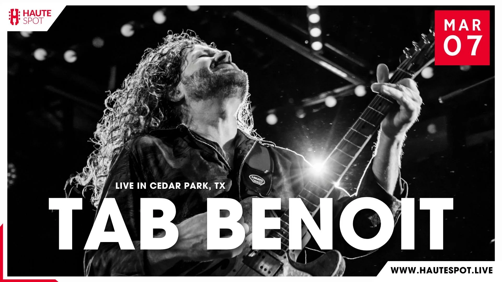 Tab Benoit Live in Cedar Park, Tx on Friday, March 7th, 2025